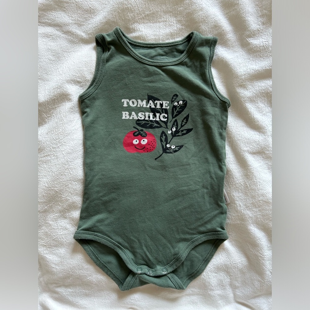 Souris Mini - Green tomate- basilic onesie